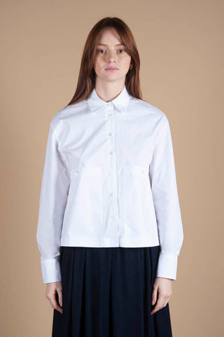 White Square Macro Pocket Shirt