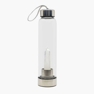 The Goddess Collective Clear Quartz Crystal Water Bottle