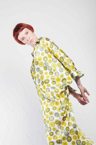 Pampelonne Lemon Kimono Dress - ByAdushka