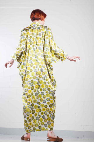 Pampelonne Lemon Kimono Dress - ByAdushka