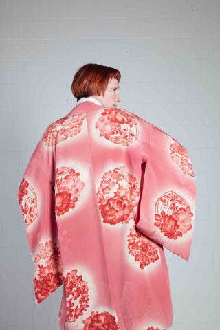 Hand-Painted Silk Kimono - Kyoto Vintage Warehouse