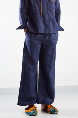 Reno Linen Pants Blue - ByAdushka