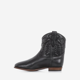 Shiloh Heritage Black Leather Western Cowboy Boots