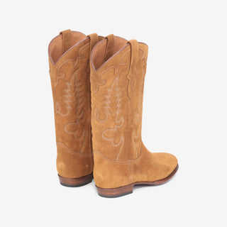 Shiloh Heritage Midnight Suede Ambre Western Cowboy Boots