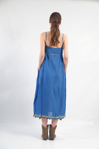 Injiri Jodhpur-123 Cobalt Cotton Slip Dress