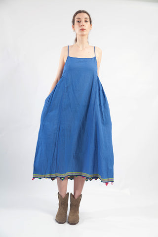 Cobalt Cotton Slip Dress