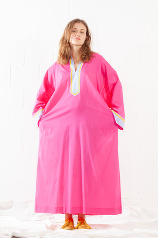 Women Al-Khobar Pink Cotton Dress Made in Italy