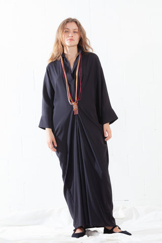 ByAdushka Black Barcellona Silk Dress