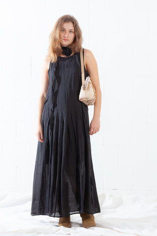 Collection PRIVÉE? Ramie Muslin Linen Black Dress - ByAdushka