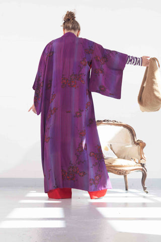 Purple with Plum Blossoms Kimono