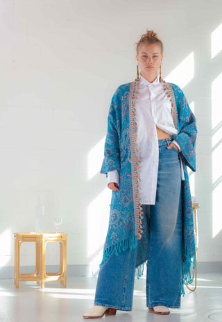 Handwoven Varanasi Kimono