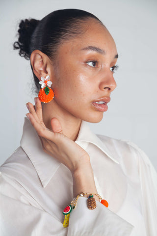 Orange Earrings - Olivia Dar