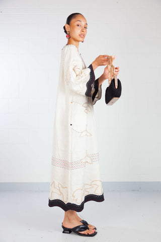 God Realm Midi Dress in Ivory - My Sleeping Gypsy