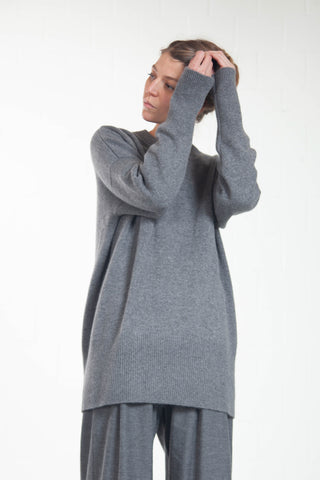 Melange Grey Cashmere Sweater