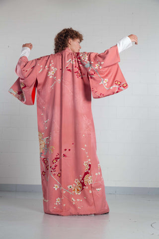 Chrysanthemums Hand-Painted Kimono