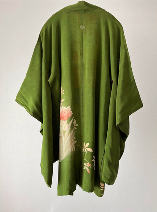 Midori Silk Handprinted Haori