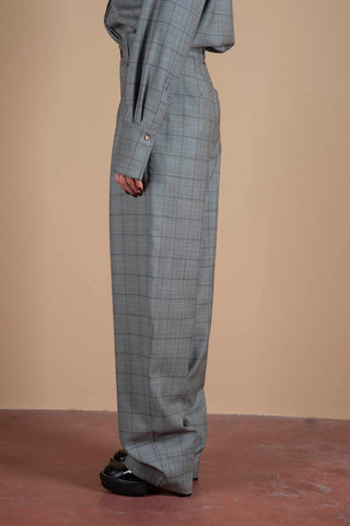 Smoke Mannish Trousers in Wool Guabello
