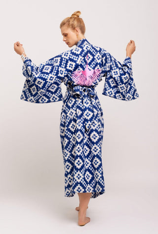 Mombasa Blauer Kimono - Kleed
