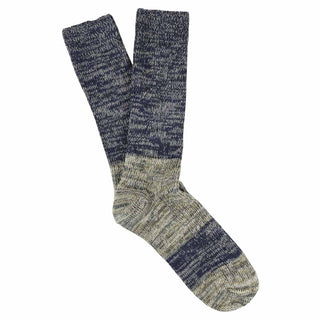 Men Melange Block Socks Blue / Grey - Escuyer