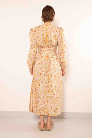Darcy Liberty Flower Printed Cotton Honey Dress - Billie Dresses