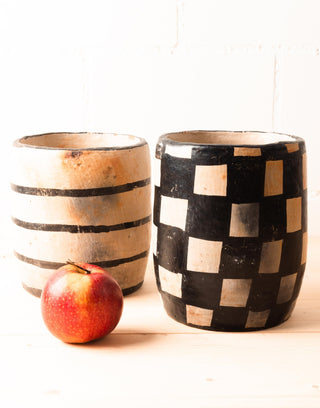 Sifflore Handcrafted Striped Vase - Verre Terre et Fer