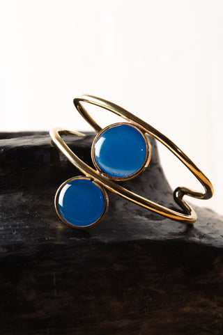 Royal Blue Double Third Eye Design Bracelet - Stephane Szendy