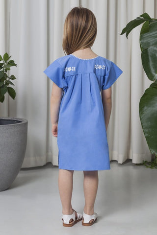 Das blaue Kleid für Mädchen 8-10 Jahre - Santa Lupita