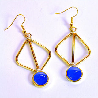 Royal Blue Pendant Earring - Stephane Szendy